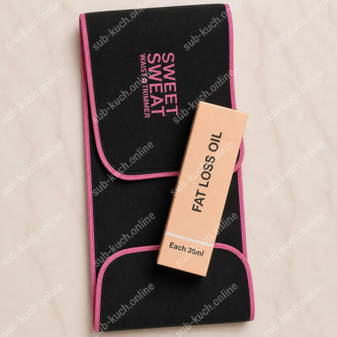 Sweet Sweat Waist Trimmer Belt With Fat Loss Oil